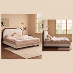Bay Furniture Wave Frame Boucle Bed – Frame Only