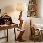 Bay Furniture Zigzag Floor Lamp with Built-In Shelves