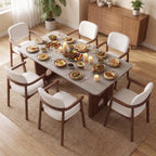 Bay Furniture Circle Cutout Solid Walnut Dining Table