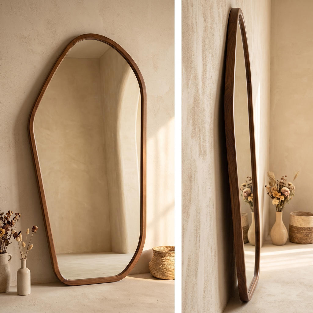 Bay Furniture Irregular Polygon Full-Length Floor Mirror