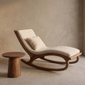 Bay Furniture Rocking Boucle Chaise Lounge