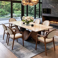 Bay Furniture Wave Spiral Pedestal Sintered Stone Dining Table