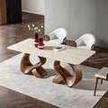 Bay Furniture Twisted Braid Base Sintered Stone Dining Table