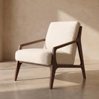 Bay Furniture Open Frame Boucle Accent Chair