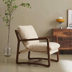 Bay Furniture Sled Base Boucle Accent Chair