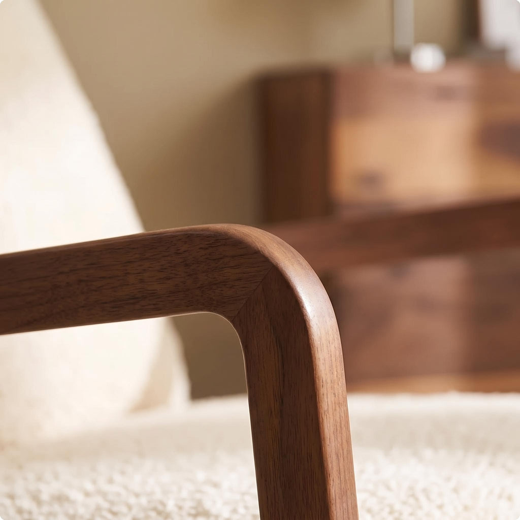 Bay Furniture Sled Base Boucle Accent Chair