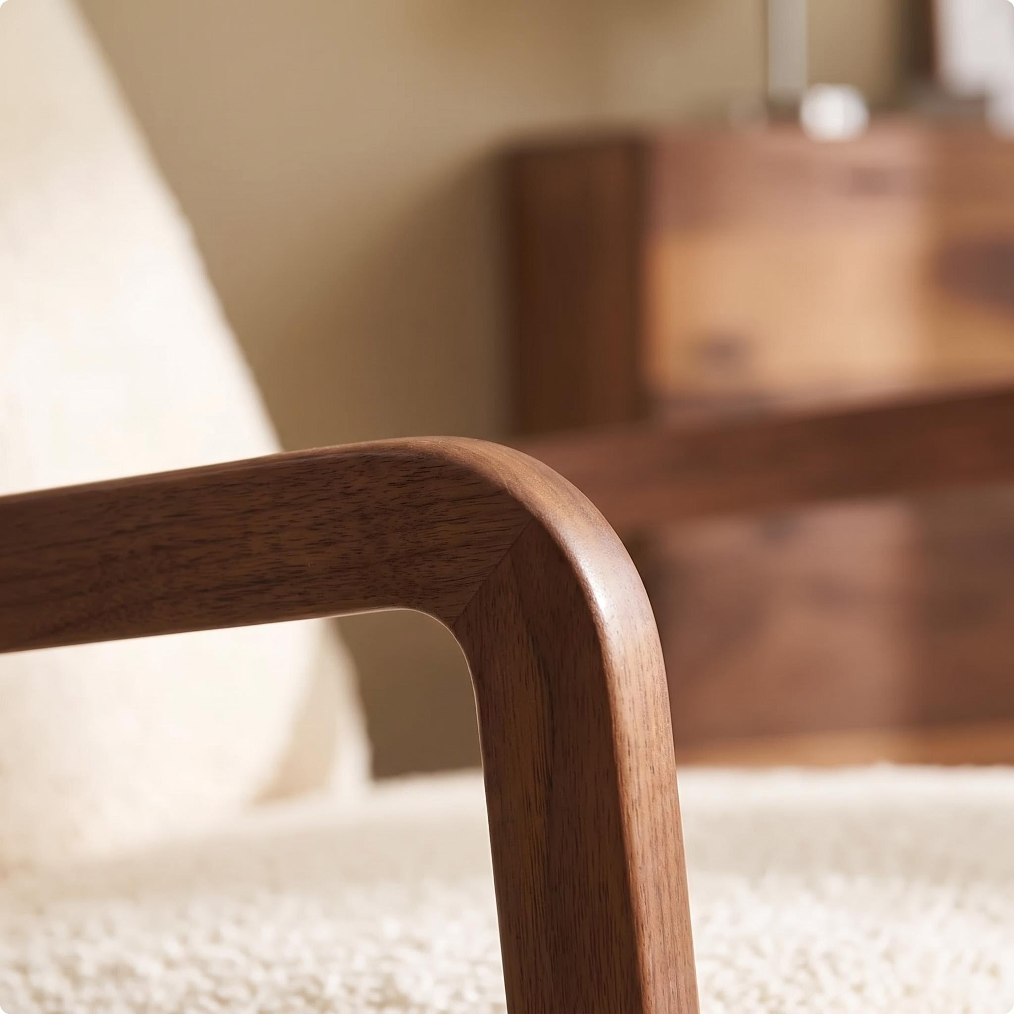 Bay Furniture Sled Base Boucle Accent Chair