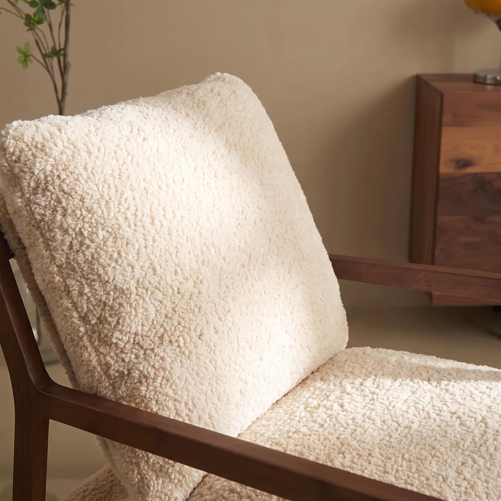 Bay Furniture Sled Base Boucle Accent Chair