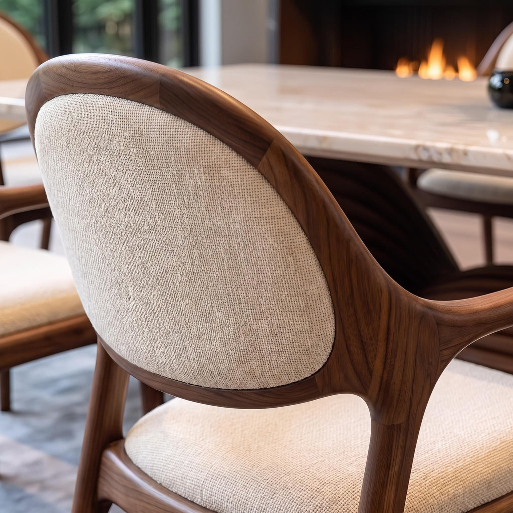 Bay Furniture Wave Spiral Pedestal Sintered Stone Dining Table