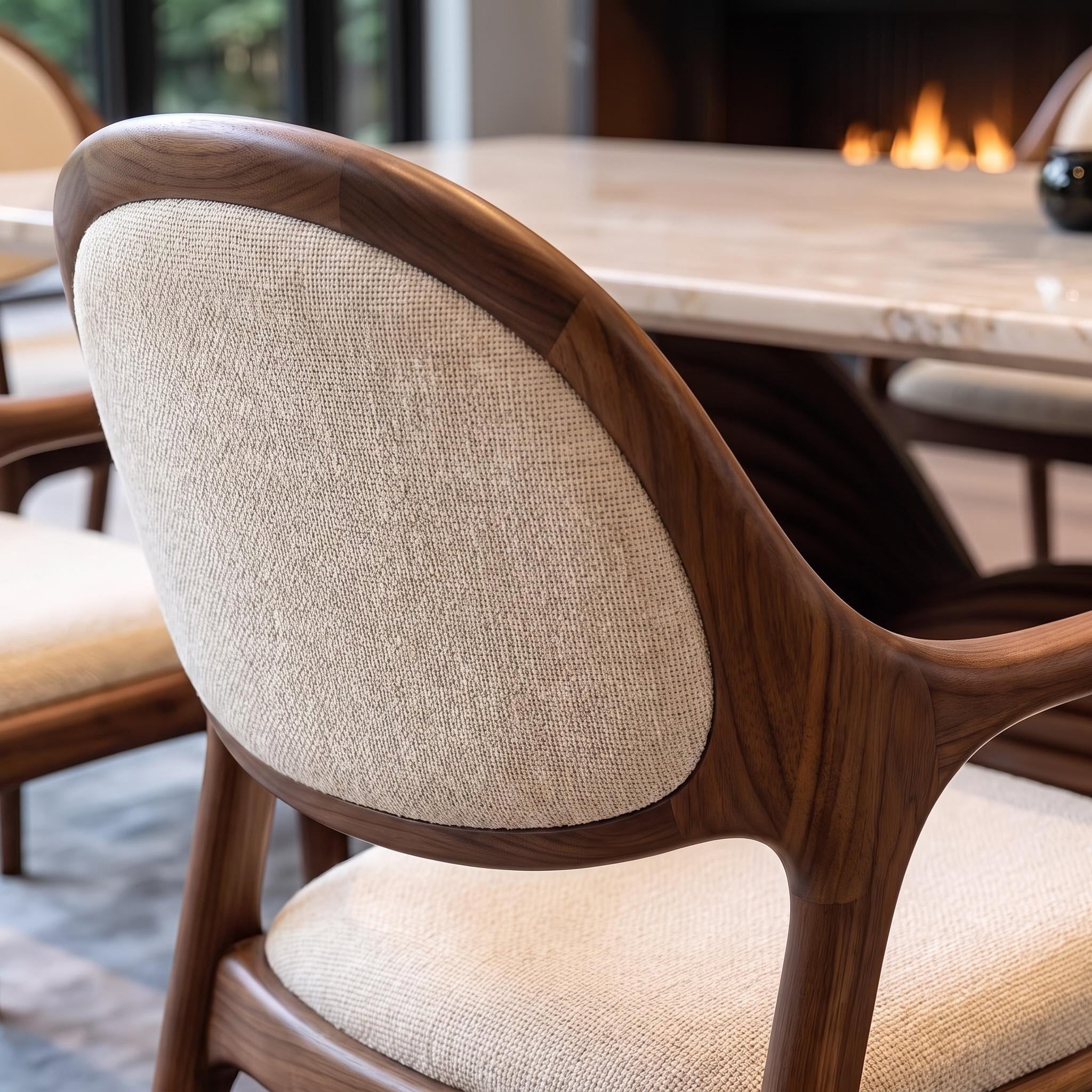Bay Furniture Wave Spiral Pedestal Sintered Stone Dining Table