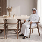 Bay Furniture Cross Leg Sintered Stone Dining Table