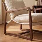 Bay Furniture Sled Base Boucle Accent Chair