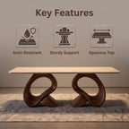 Bay Furniture Twisted Braid Base Sintered Stone Dining Table