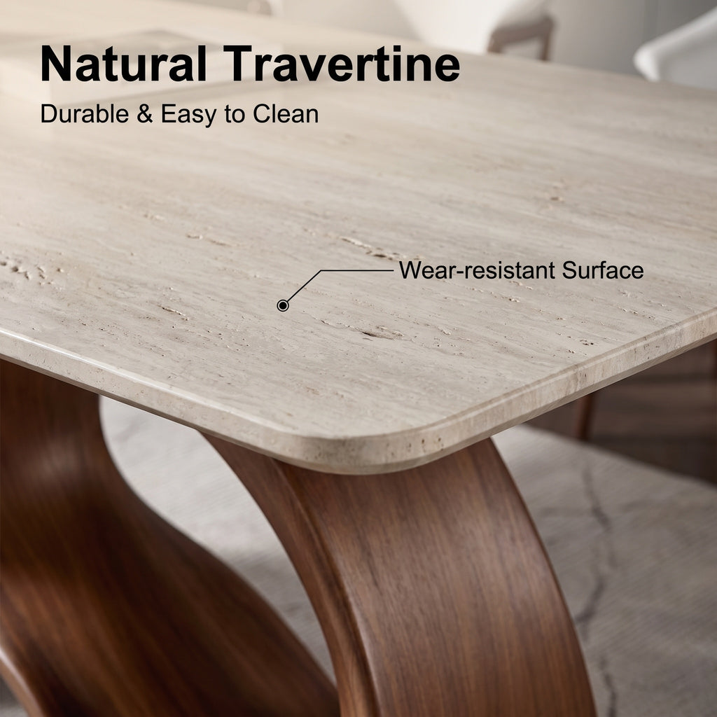 Bay Furniture Twisted Braid Base Sintered Stone Dining Table