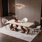 Bay Furniture Twisted Braid Base Sintered Stone Dining Table
