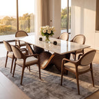 Bay Furniture Wave Spiral Pedestal Sintered Stone Dining Table