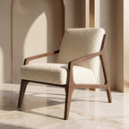 Bay Furniture Open Frame Boucle Accent Chair
