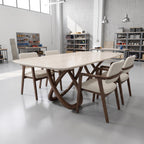 Bay Furniture Cross Leg Sintered Stone Dining Table